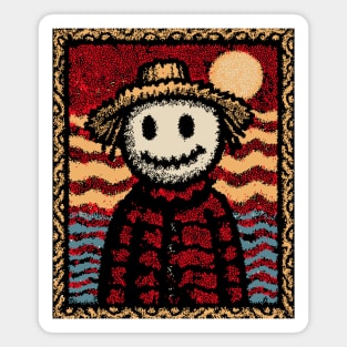 Happy Scarecrow | The Cheerful Pumpkin Patch Friend Magnet